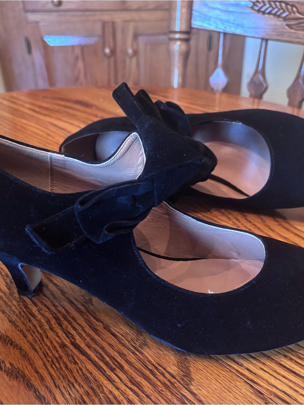 Classic Black Velvet Mary Jane Heels
